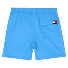 Boys Blue Logo Swim Shorts, 4, hi-res