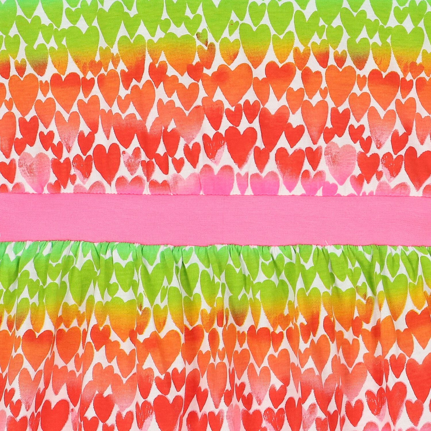 Girls Multi-Coloured Hearts Dress, 1, hi-res