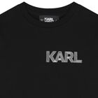 توب أولاد بأكمام بالشعار باللون الأسود, 2, hi-res