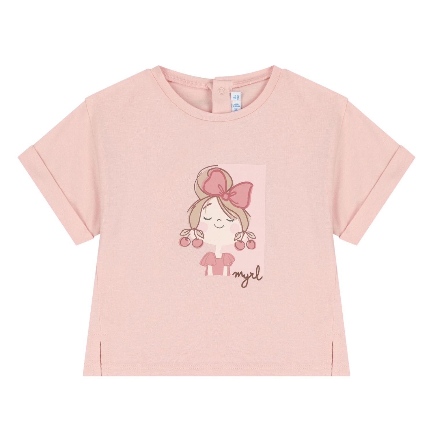 طقم شورت للبنات باللون  الوردى و الاصفر , 1, hi-res