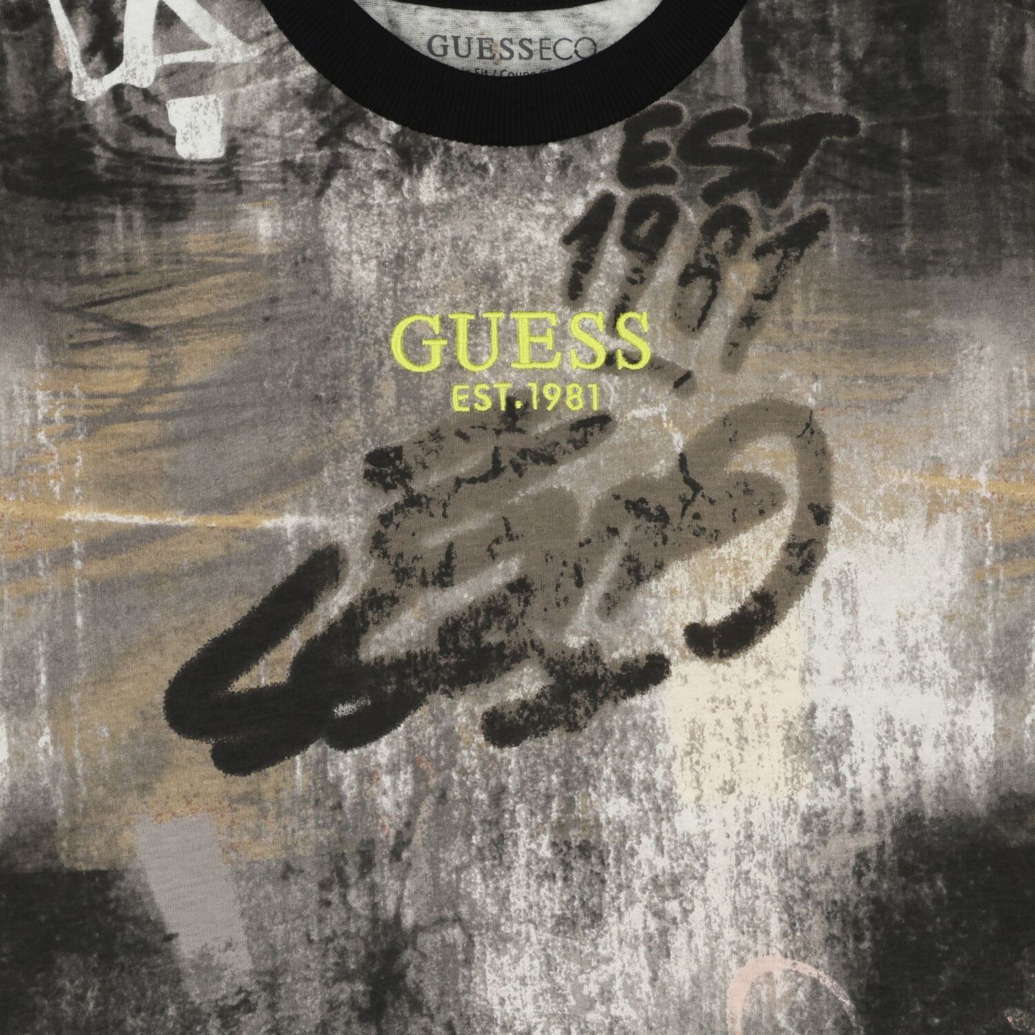 تي شيرت أولاد بالشعار باللون البيج والرمادي, 2, hi-res