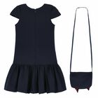 Girls Navy Blue Dress & Bag Set, 1, hi-res