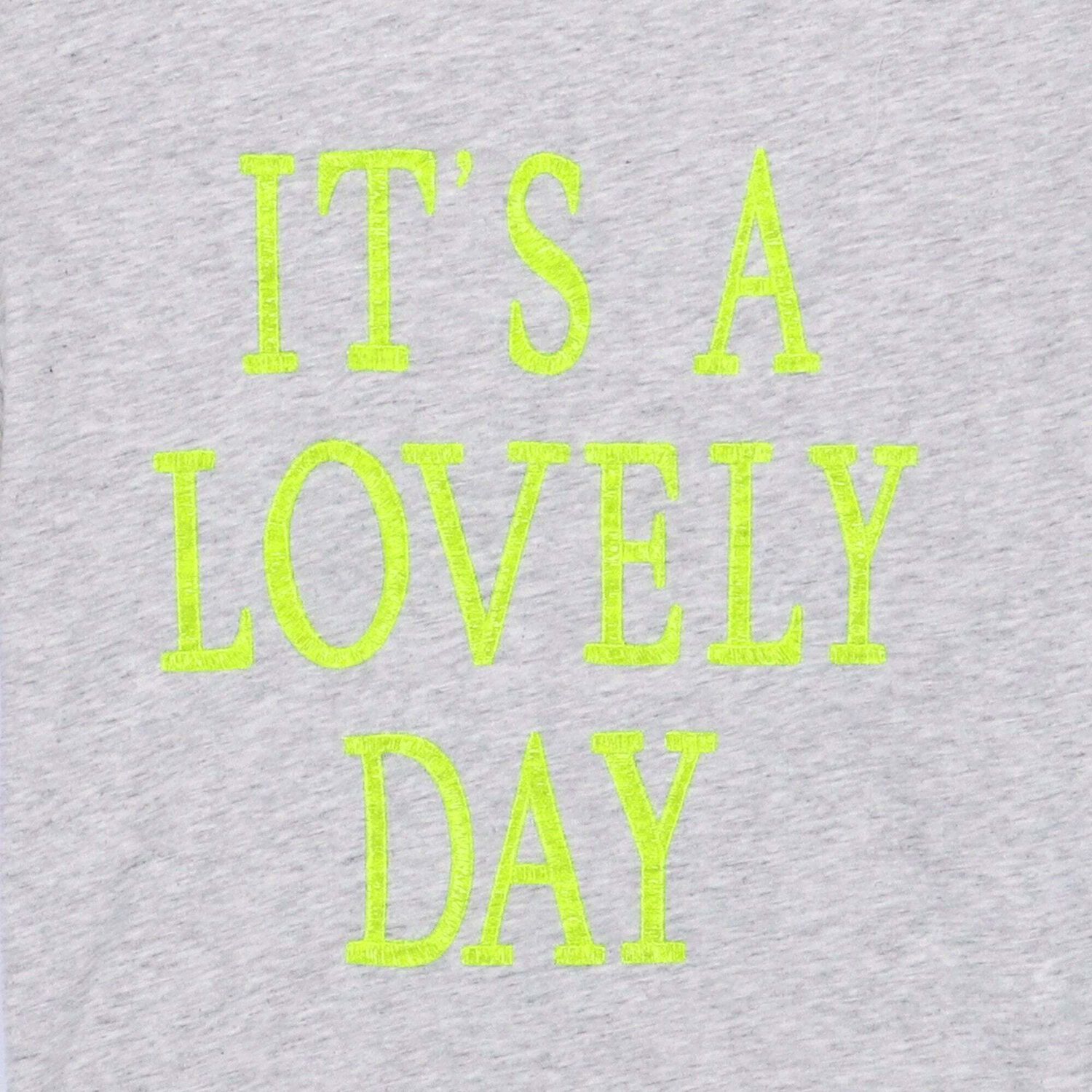 Girls Grey Embroidered Text T-Shirt, 1, hi-res image number null