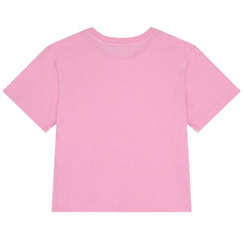 Girls Pink Bubble Tiger T-Shirt