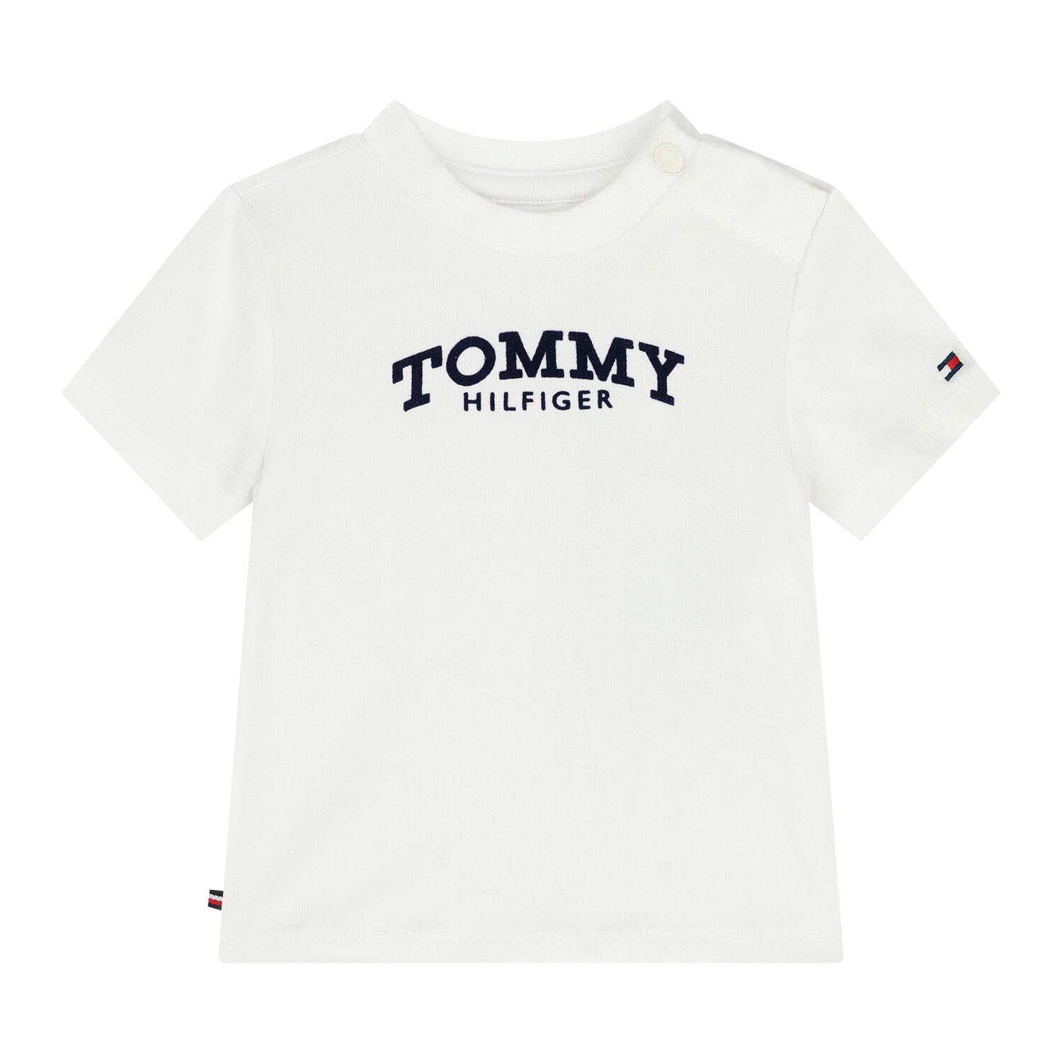 Baby Boys White Logo T-Shirt, 1, hi-res