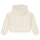 Girls Ivory Logo Hooded Top, 1, hi-res