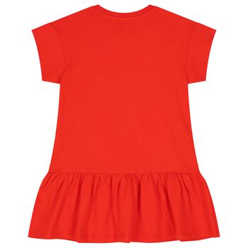 Girls Red Logo Tiger Dress
