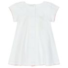 طقم بنات فستان بطبعة باللون الأبيض والوردي, 1, hi-res