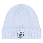 Younger Blue Logo Knitted Hat, 1, hi-res