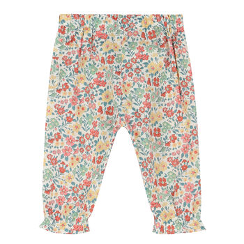 Younger Girls Multi-Color Floral Leggings