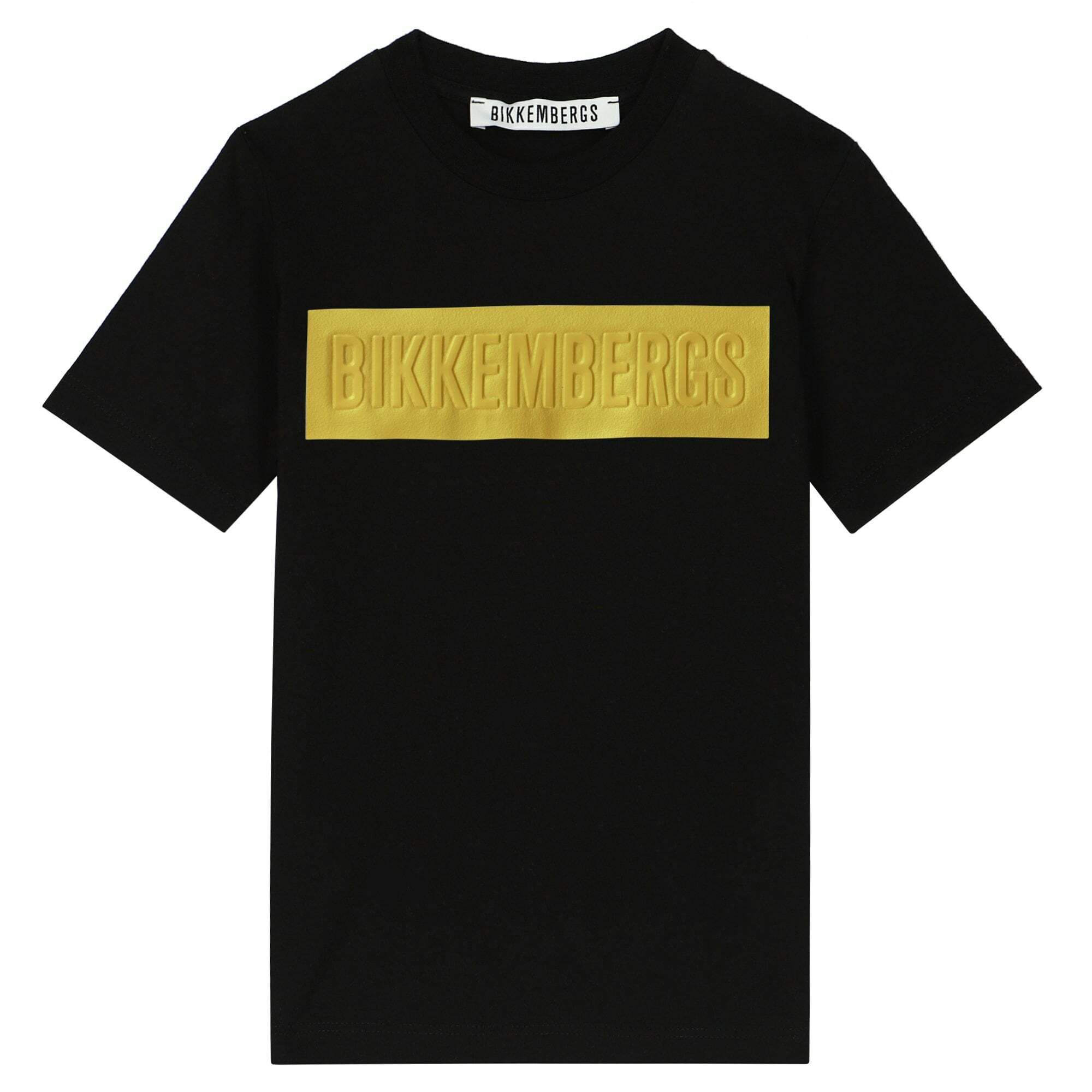 Bikkembergs Boys White Gold Cotton Top Junior Couture UAE