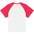 Girls White & Pink Logo T-Shirt, 1, hi-res