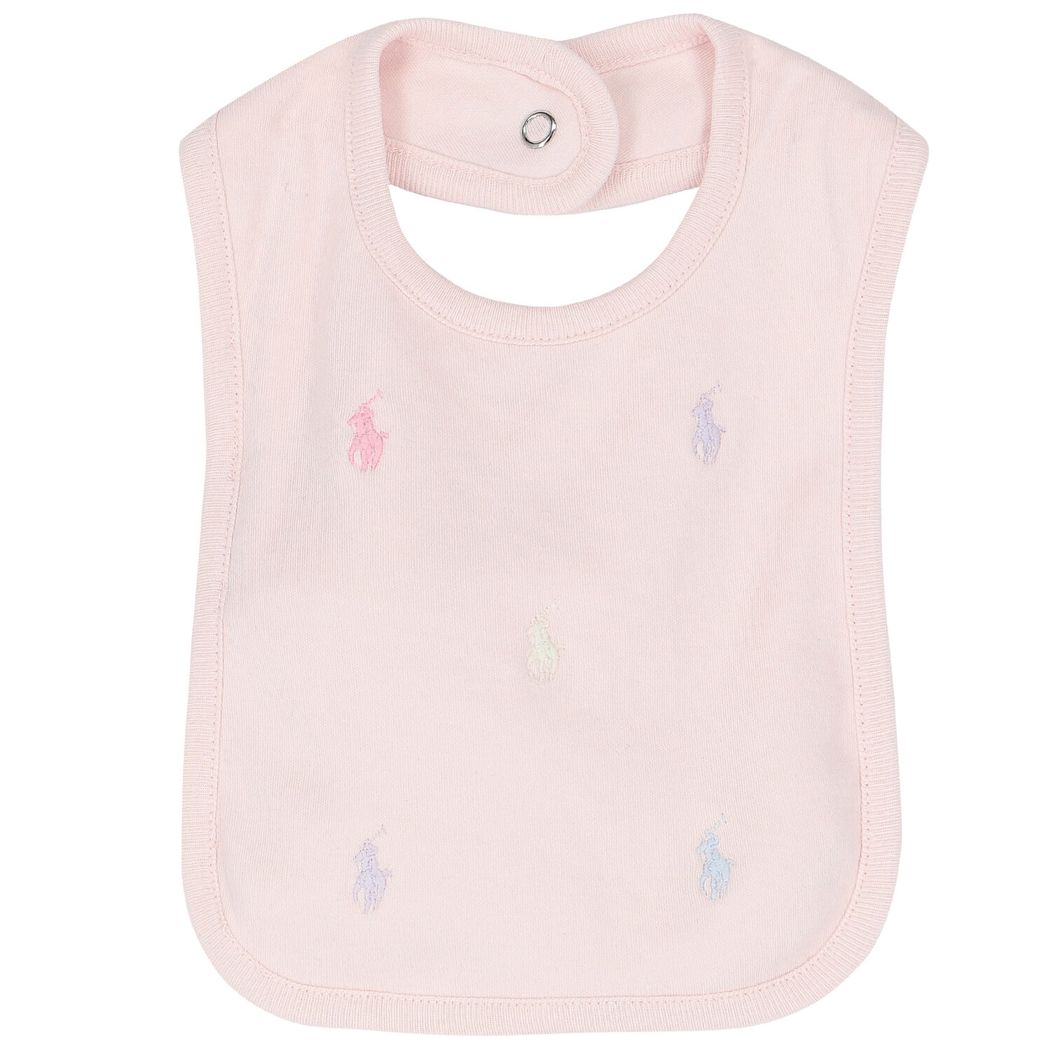 Baby Girls Pink Logo Bib, 1, hi-res