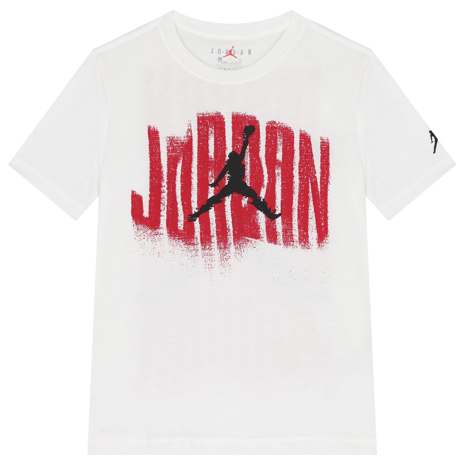 Boys White & Red Jordan Logo T-Shirt, 1, hi-res