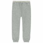 Baby Girls Grey Joggers, 1, hi-res