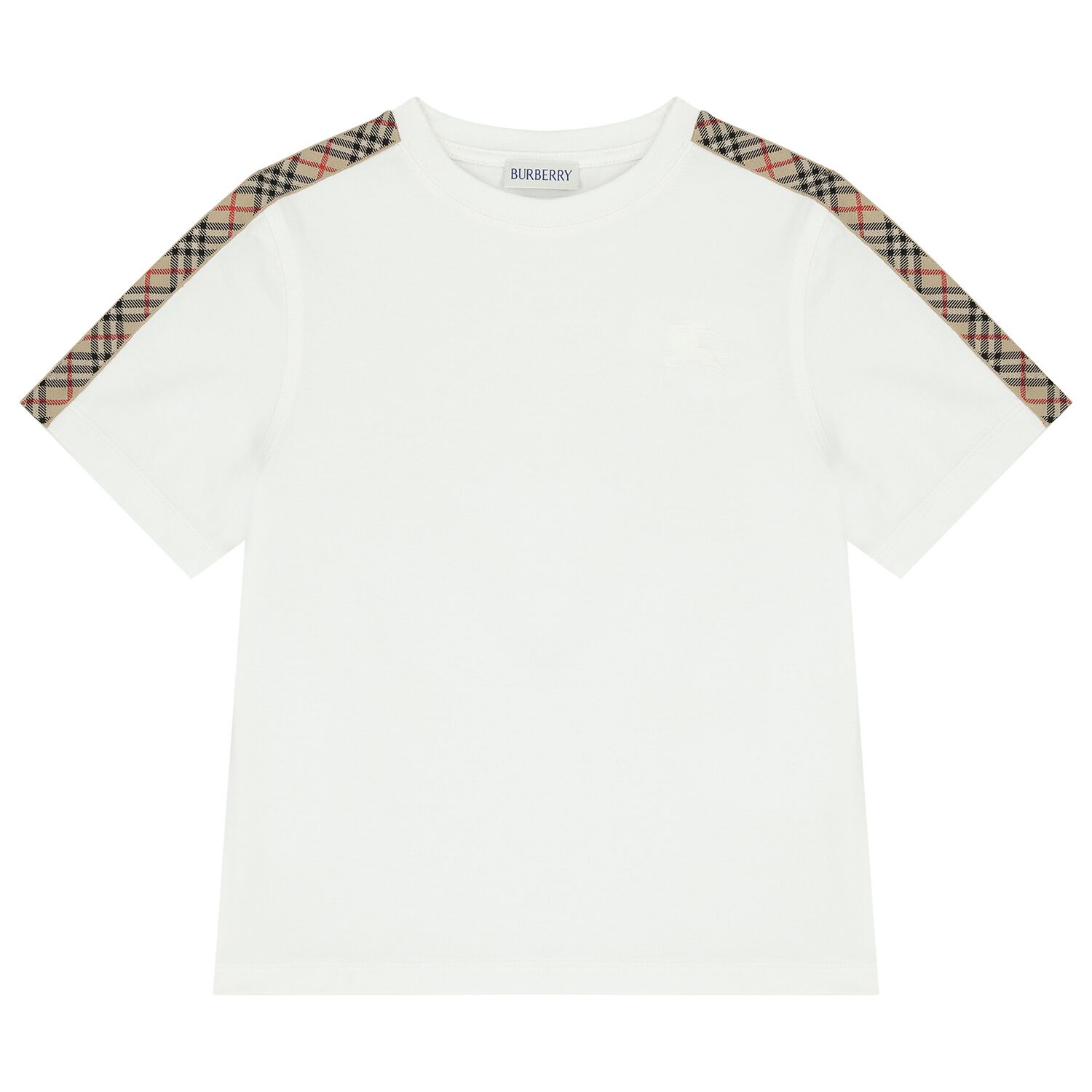 White Logo Check T-Shirt, 1, hi-res