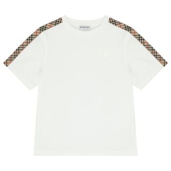 White Logo Check T-Shirt