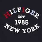 توب أولاد باكمام بالشعار باللون الكحلى   , 1, hi-res