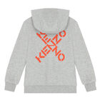 Boys Grey & Orange Logo Zip Up Top, 1, hi-res