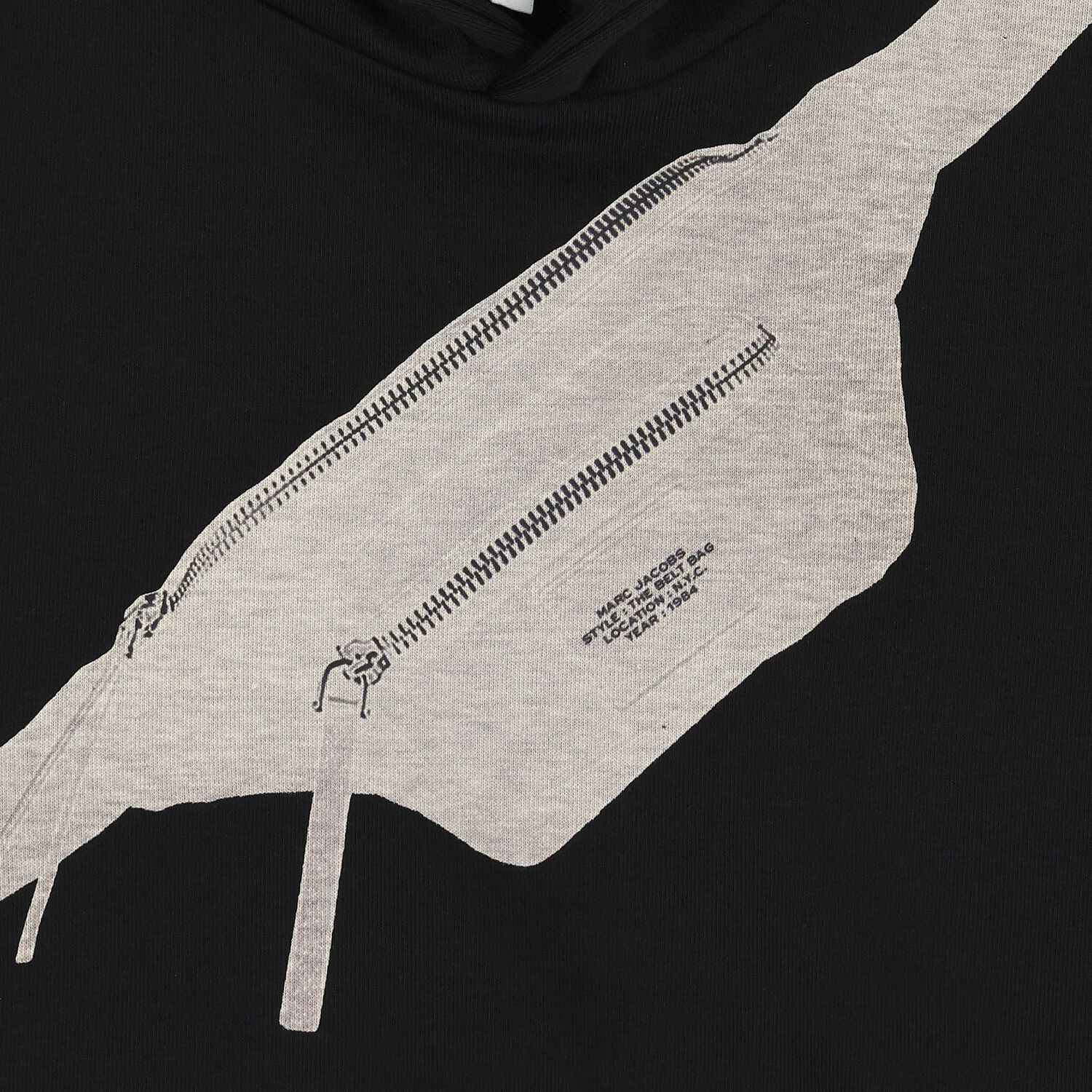 توب هودي بطبعة حقيبة باللون الأسود, 2, hi-res image number null