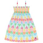 Girls Multi-Coloured Heart Dress, 1, hi-res