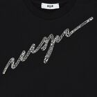 تيشيرت بنات بالشعار باللون الأسود, 2, hi-res