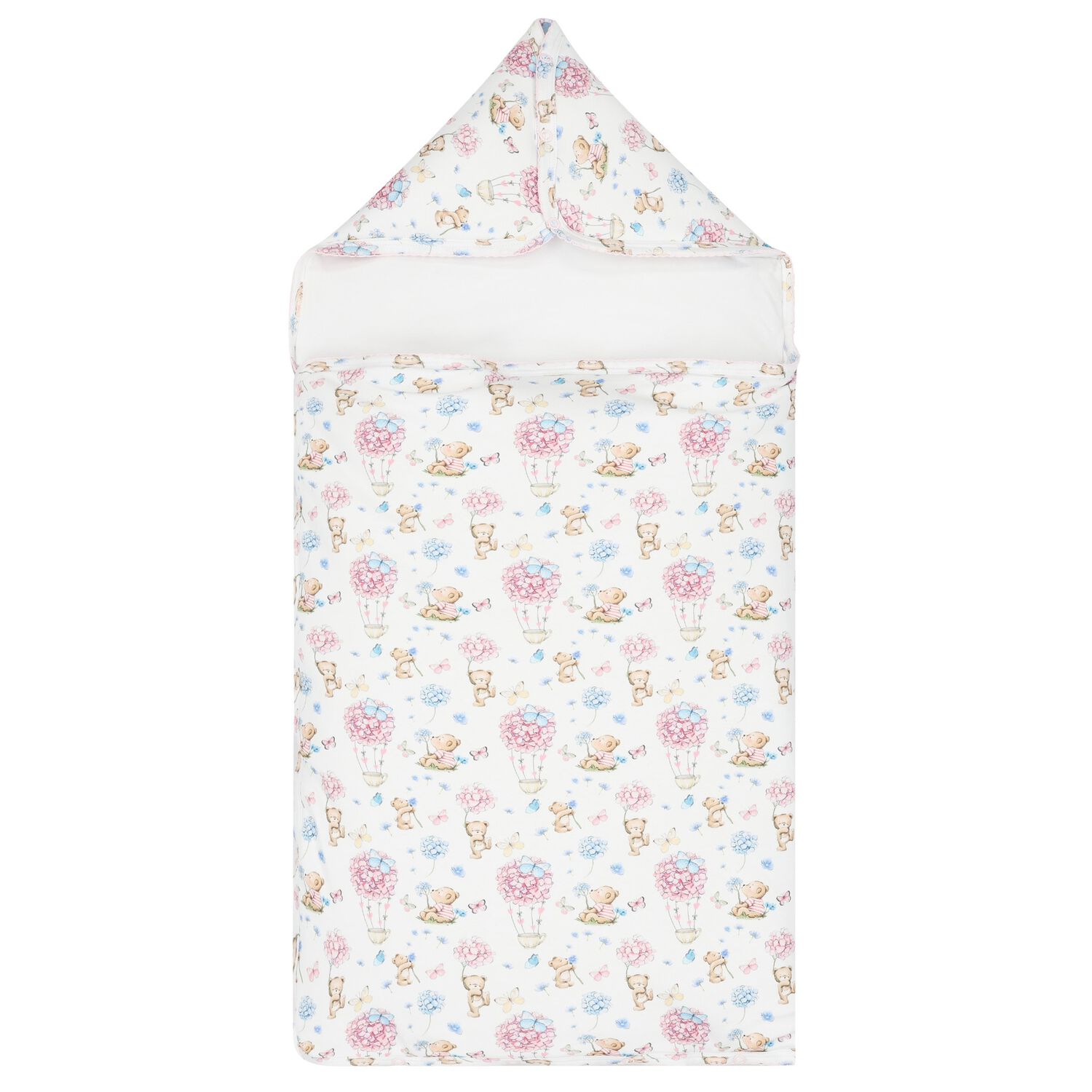 مدس بنات بالشعار باللون الأبيض, 1, hi-res