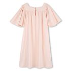 Girls Pink Logo Flutter Dress, 1, hi-res
