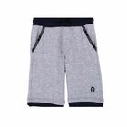 Boys Grey & Navy Jersey Shorts, 2, hi-res