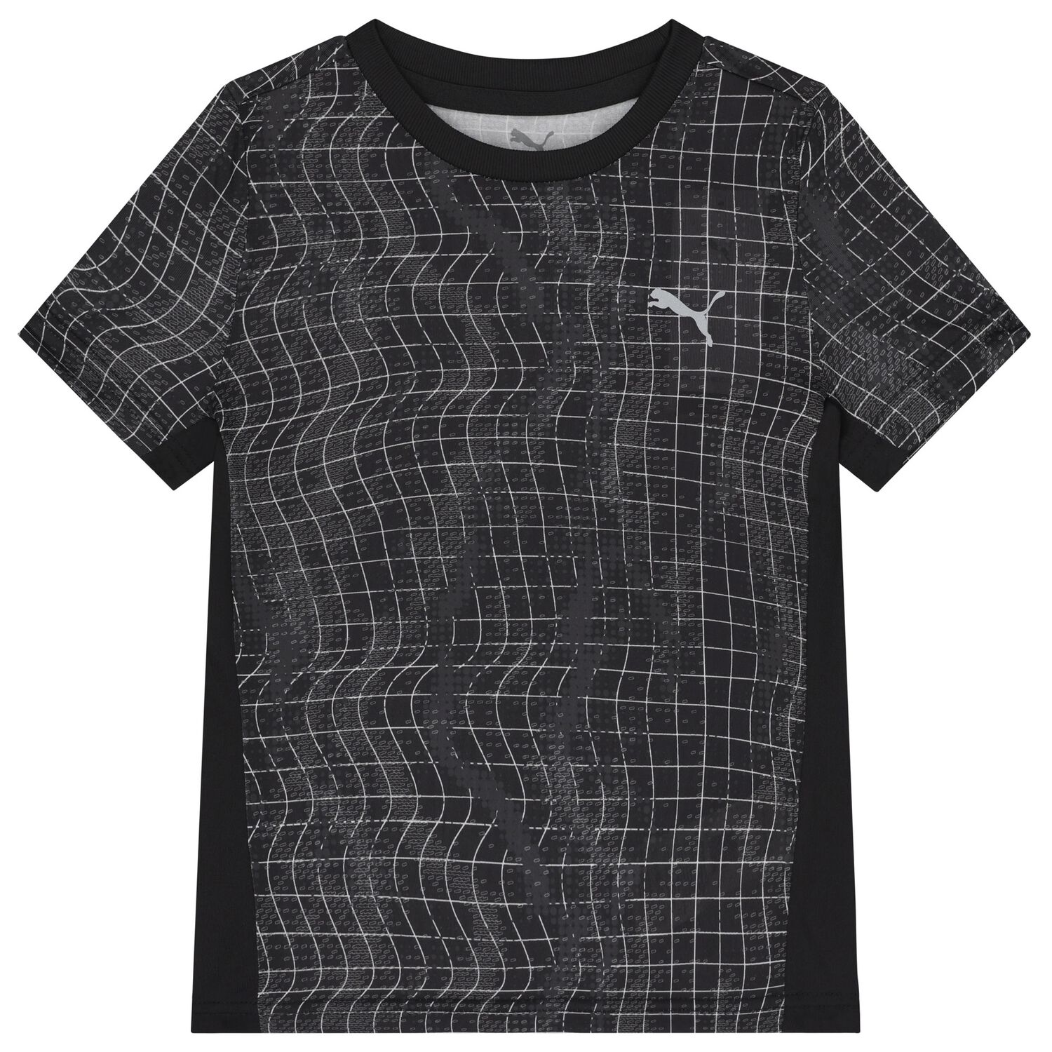 تي شيرت أسود بشعار للأولاد, 1, hi-res