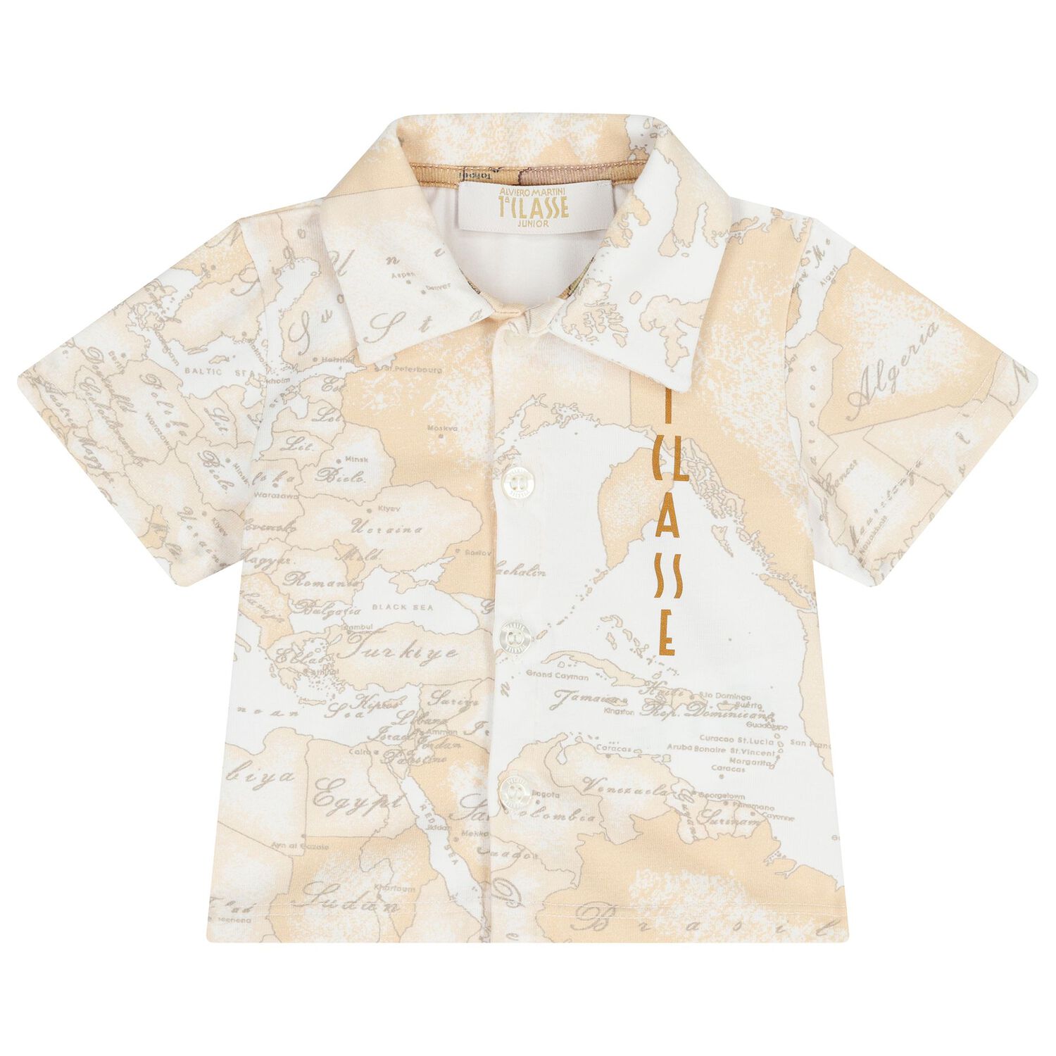 White & Beige Geo Map Babygrow Gift Set, 1, hi-res