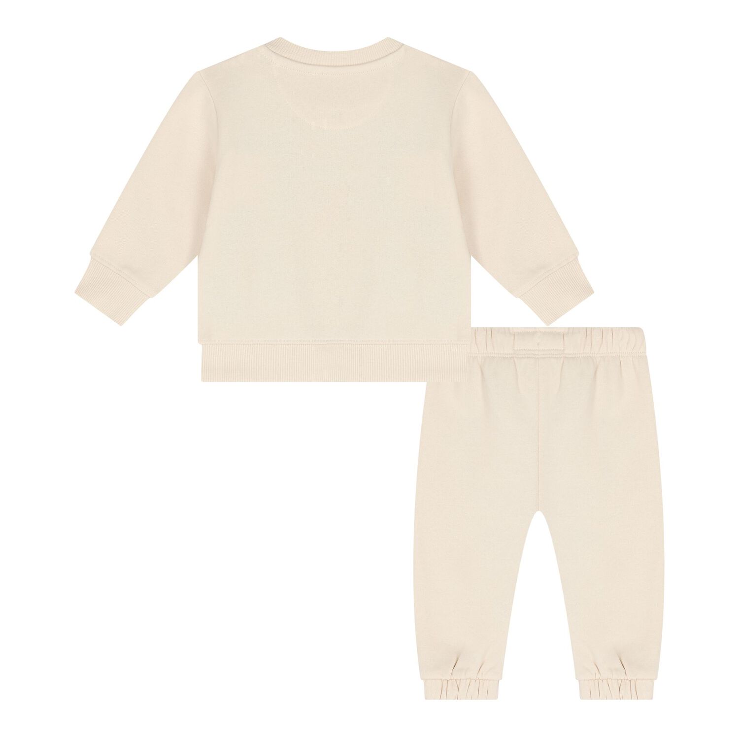 Baby Girls Beige Logo Tracksuit, 1, hi-res