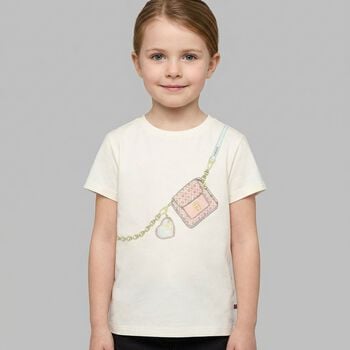 Girls Ivory Bag T-Shirt