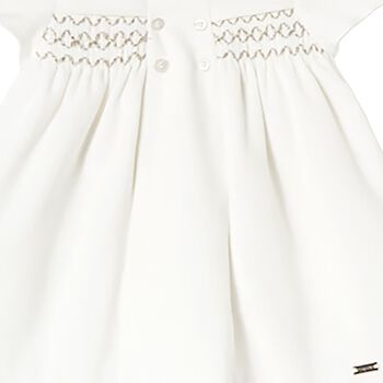 Baby Girls White Smocked Dress