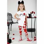 جوارب بالزهور باللون الأبيض والاحمر للبنات, 1, hi-res