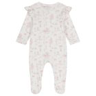 Baby Girls White & Pink Swan Babygrow, 1, hi-res