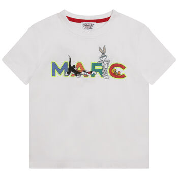 White Looney Tunes Logo T-Shirt
