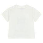 Younger Boys White Hippo T-Shirt, 2, hi-res