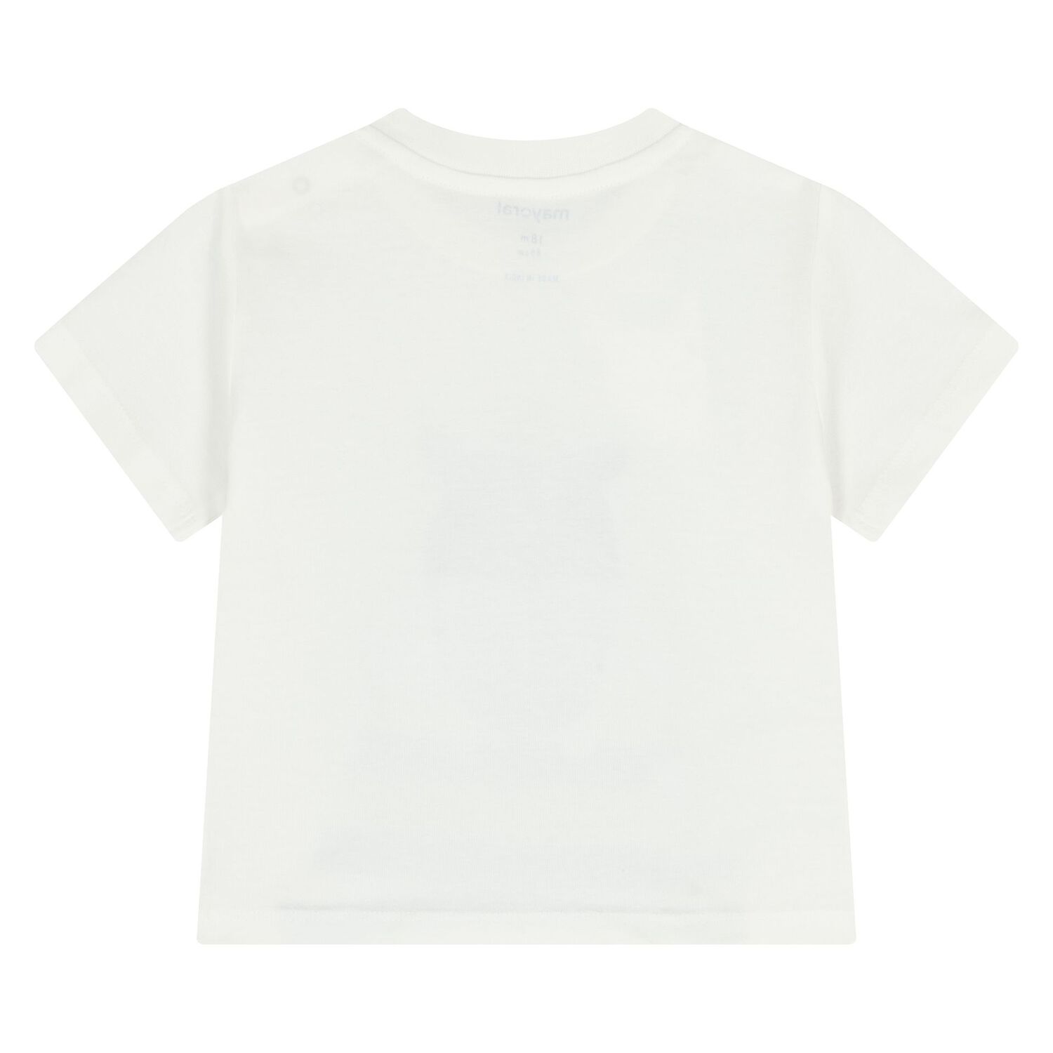Younger Boys White Hippo T-Shirt, 2, hi-res