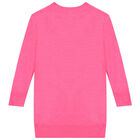 Girls Pink Sequin Knitted Dress, 1, hi-res