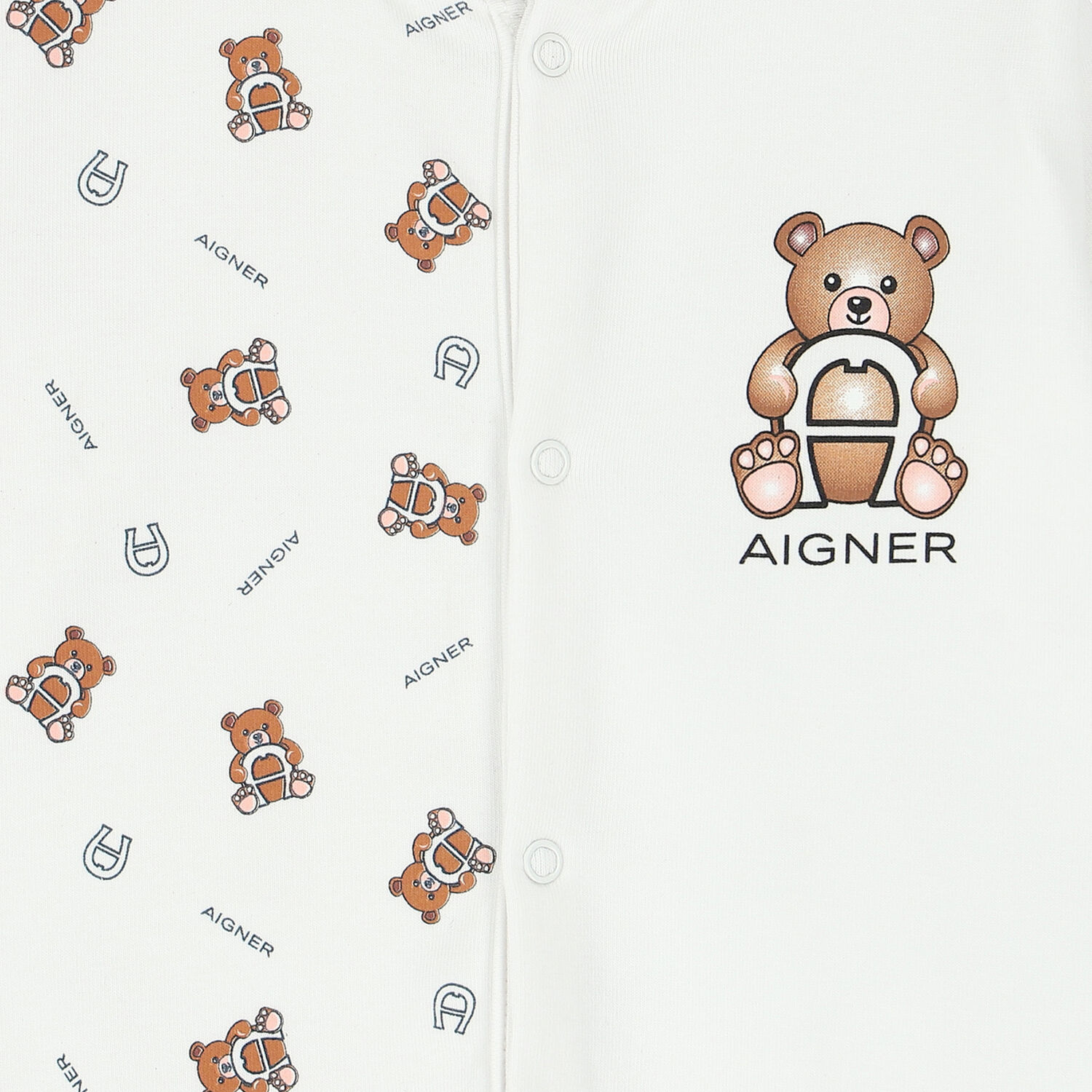 أفرول بالشعار بطبعة تيدي باللون الوردي للبنات, 3, hi-res