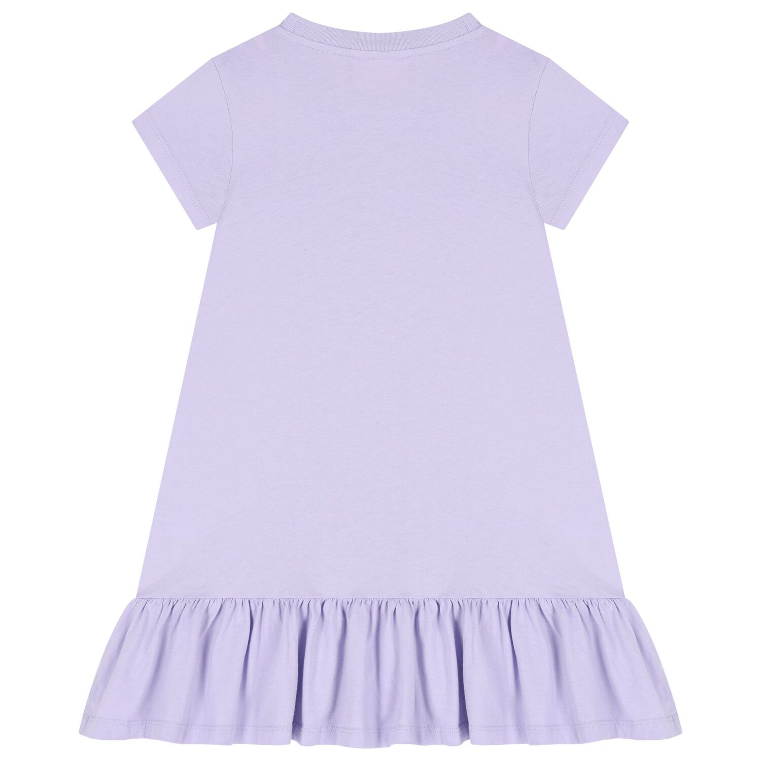 Girls Purple Strass Crystal Logo Dress, 1, hi-res