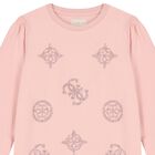 Girls Pink Logo Sweatshirt Dress, 1, hi-res