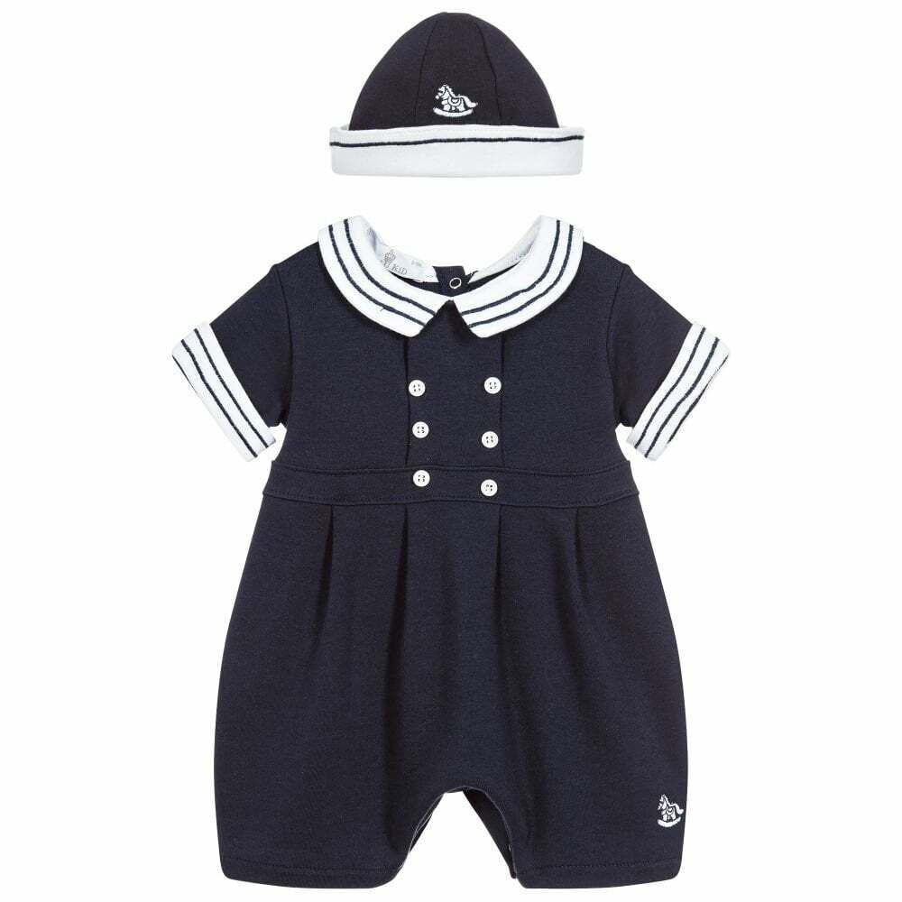 Baby boy cheap navy romper