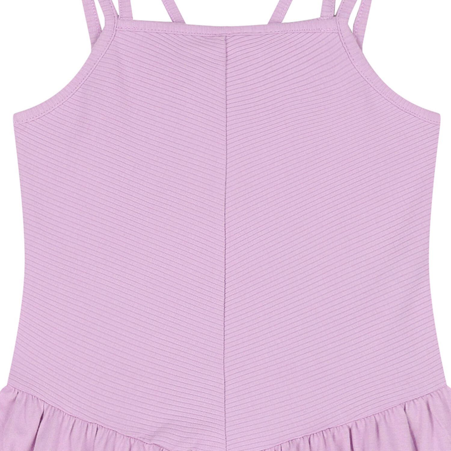 Girls Lilac Ribbed Dress, 1, hi-res