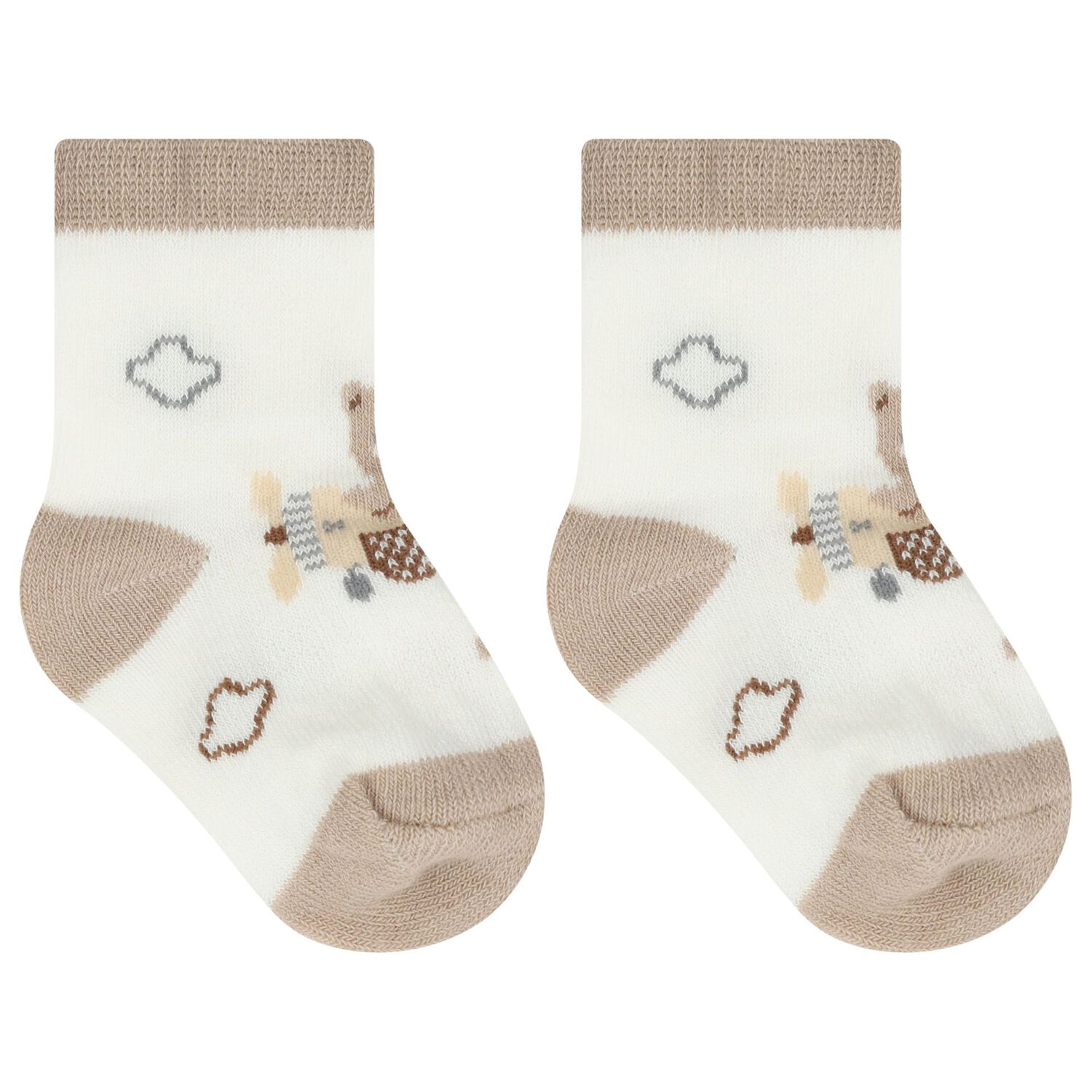 Beige & Ivory Baby Socks ( 4-Pack ), 1, hi-res