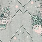 فستان سويت شيرت بشعار النمر باللون الرمادى, 1, hi-res