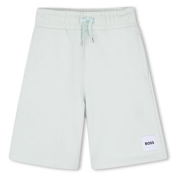 Boys Green Logo Shorts