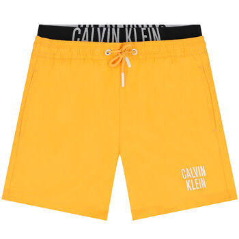 Boys Orange Logo Swim Shorts