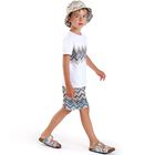 Boys White Logo Zig Zag T-Shirt, 1, hi-res